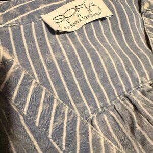 Sofia Jeans Blue Striped Top